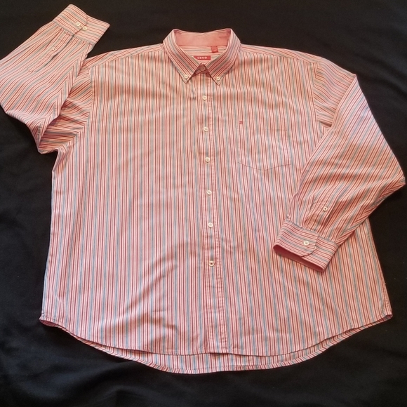 Izod Pink/Blue/White XXL Oxford Shirt in EUC - Picture 3 of 6
